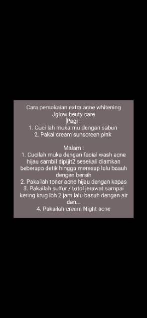 JGLOW SKINCARE EXTRA ACNE TOTOL WHITENING - 5 pcs