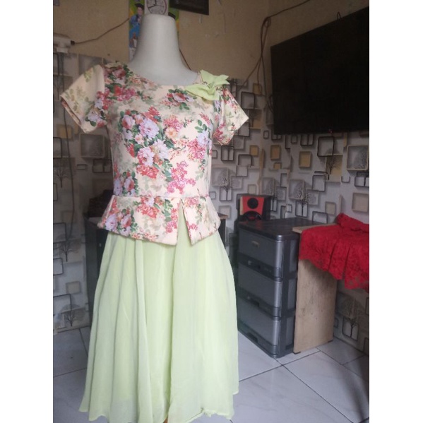 Dress Kombinasi scuba