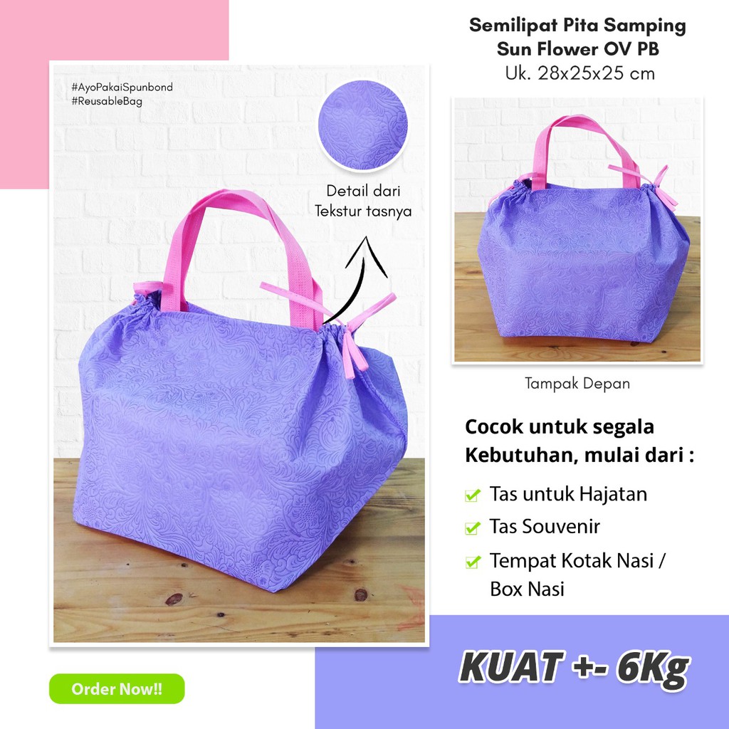 

Tas Aqiqah Tas Syukuran Tas Kain Kotak Nasi Kain Terbal Textur Serut Samping 28X25X25