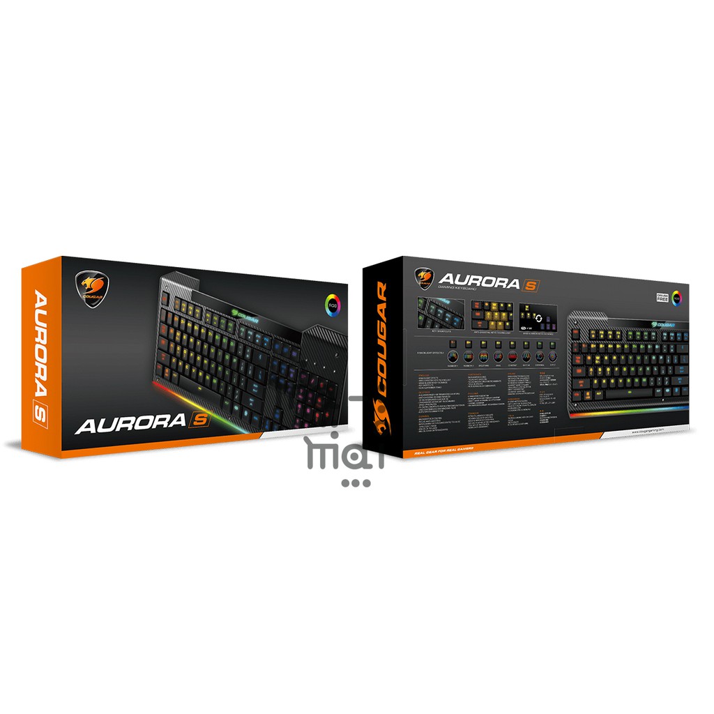 COUGAR GAMING KEYBOARD AURORA S DYNAMIC MULTICOLOR LIGHTING