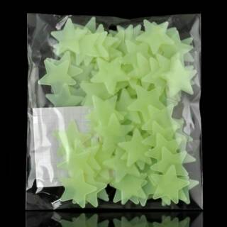 100pcs Sticker Fosfor Star Glow  In The Dark  Wallstiker 