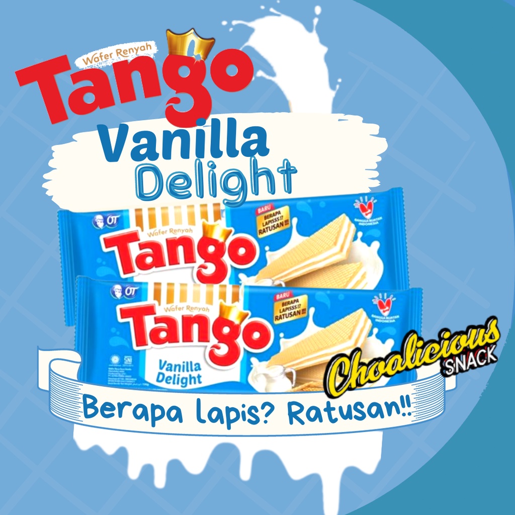 

WAFER TANGO Vanilla Delight Wafer Krim Vanila Renyah 110 gram