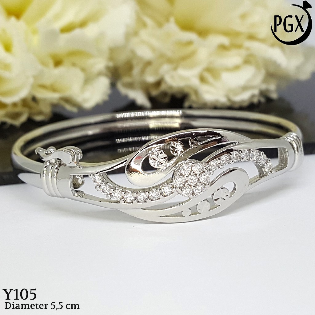 PGX Gelang Xuping Wanita Bangkok Bangle Aksesoris Perhiasan Lapis Emas - Y105