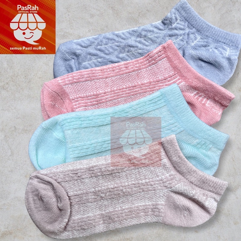 Kaos Kaki Trendy Motif Wanita Soft Pastel Semata Kaki