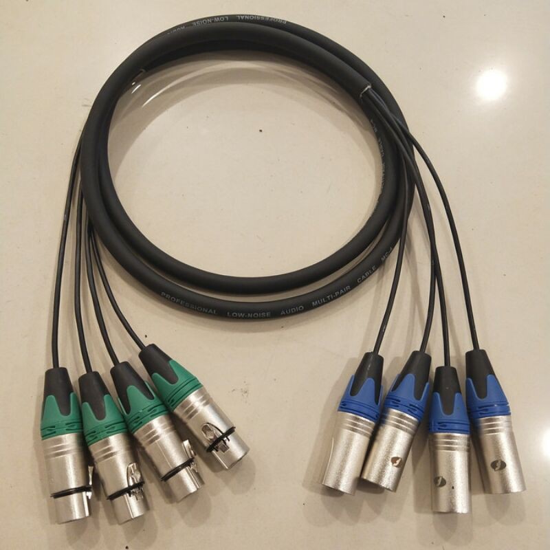 Snake Kabel 4ch + Konektor nya Jack Male Female Panjang 30Meter
