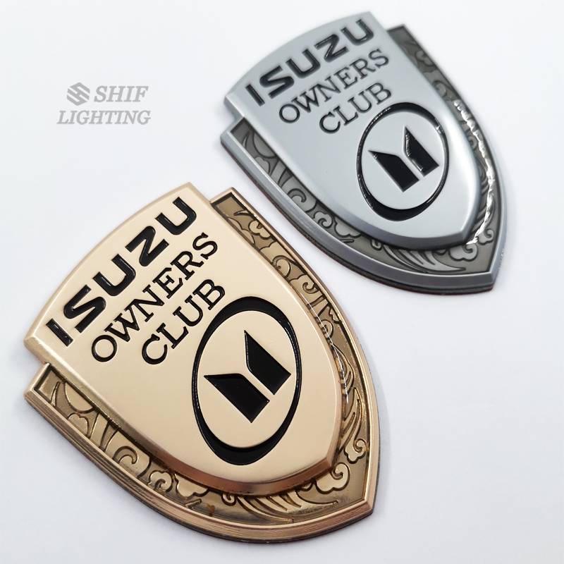 1pc Stiker Emblem Logo ISUZU OWNERS CLUB Bahan Metal Untuk Dekorasi Motor ISUZU