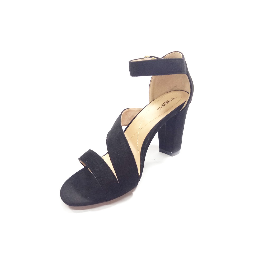 Workswell Sandal Wanita High Heels 8cm  584 Suede Hitam II