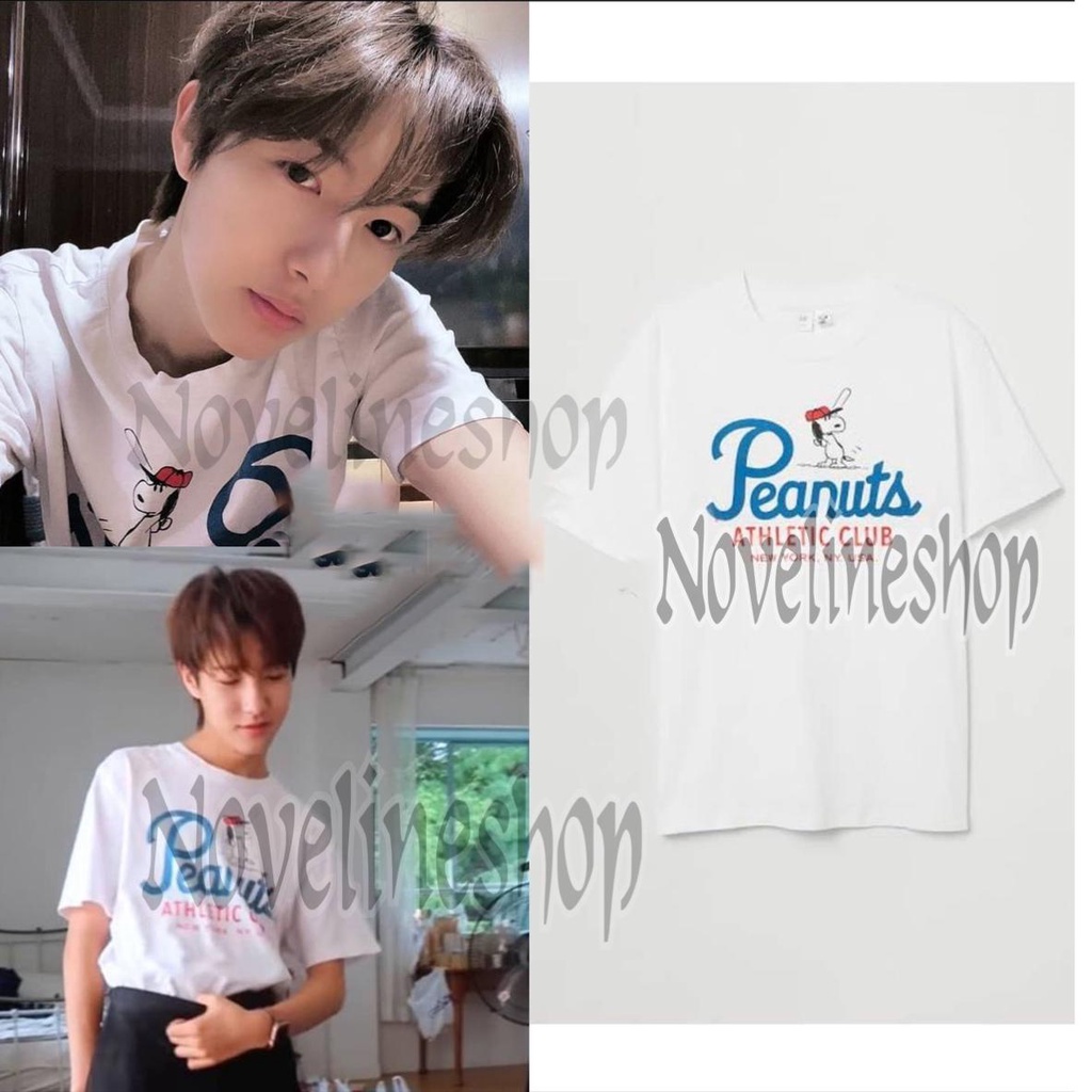 BAJU WANITA/PRIA KAOS KPOP NCT RENJUN PEANUTS SNOOPY COTTON COMBED 30S