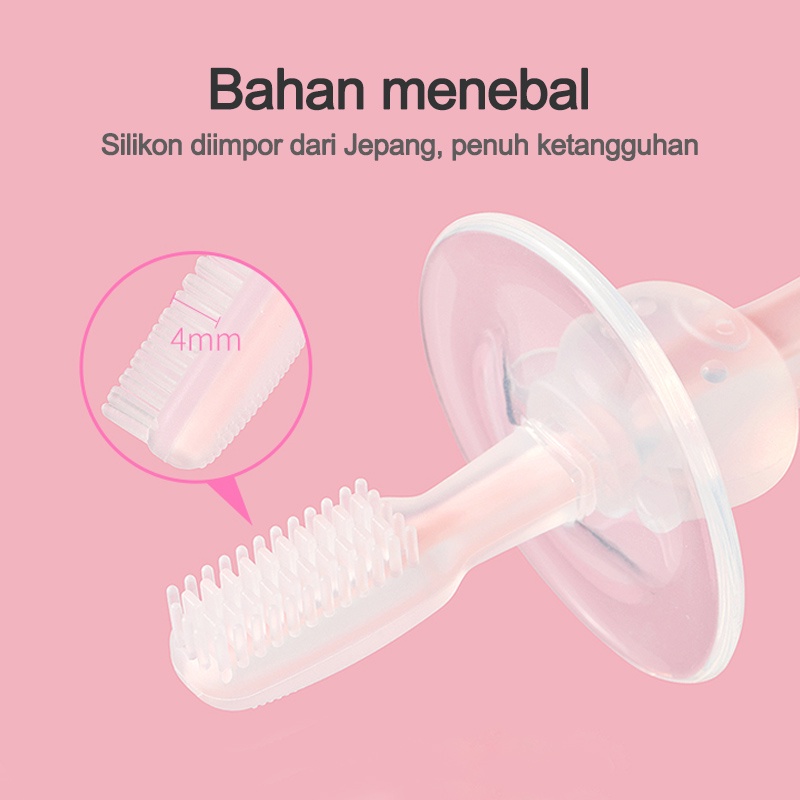 Sikat gigi bayi/Sikat Gigi Bayi Silicon/Sikat gigi silikon anak/Pembersih Mulut Bayi  L58