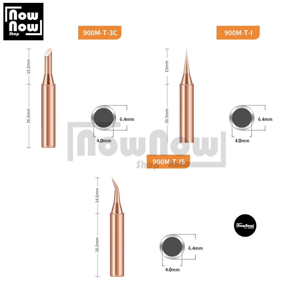 MATA SOLDER UJUNG TIP STATION 5 in 1 GOLD SOLDERING IRON TIP HAKKO 900M 900M-T LURUS BENGKOK PISAU SATU SET ASLI KUNINGAN TEMBAGA COPPER