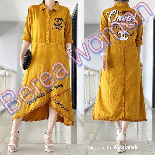 LONGTUNIC JEANS / TUNIK JEANS / LONGTUNIK IMPORT / TUNIK JEANS / BAJU JUMBO