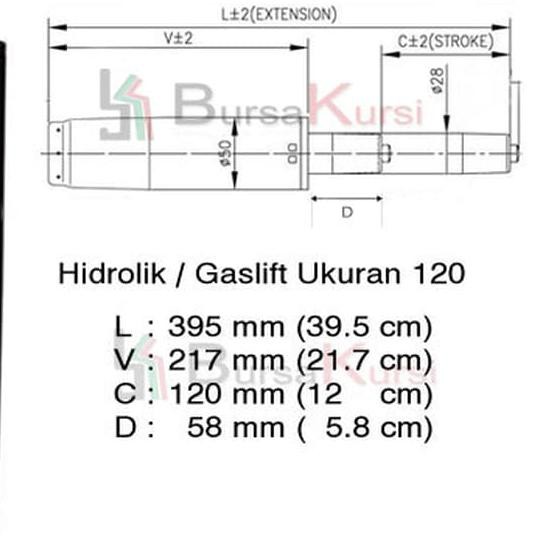 ➬ Hidrolik Kursi Kantor black uk 120 ✦