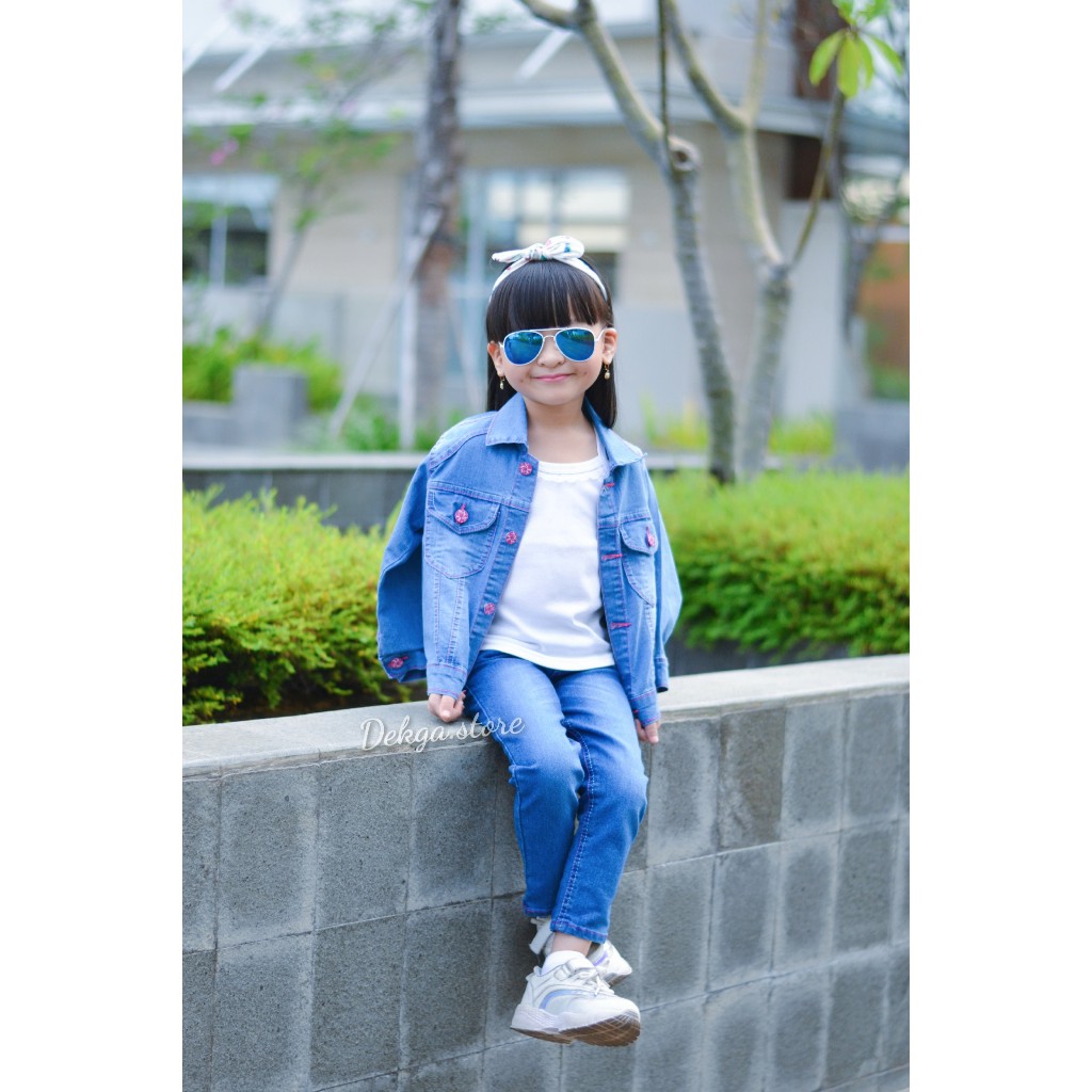 JAKET JEANS ANAK 2TH-12TH (PINK)