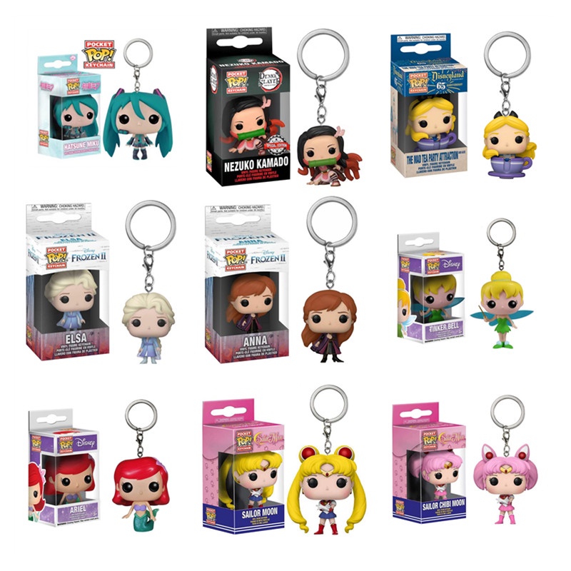 1pc Gantungan Kunci Funko POP Hatsune Miku Luna Alice Yazuko Bahan PVC Untuk Suvenir