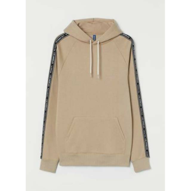 Hoodie Sweatpants HnM Stripes Beige