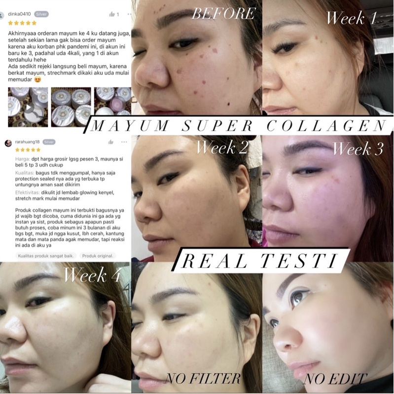MAYIUM SUPER COLLAGEN DRINK 150G | CDNA UC | GLUTATHIONE | Suplemen Pemutih Kulit seluruh badan &amp; Anti flek