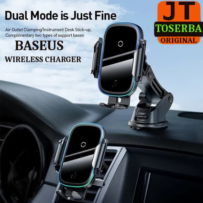 ORIGINAL BASEUS WIRELESS CHARGER CAR PHONE HOLDER HOLDER HP MOBIL BASEUS