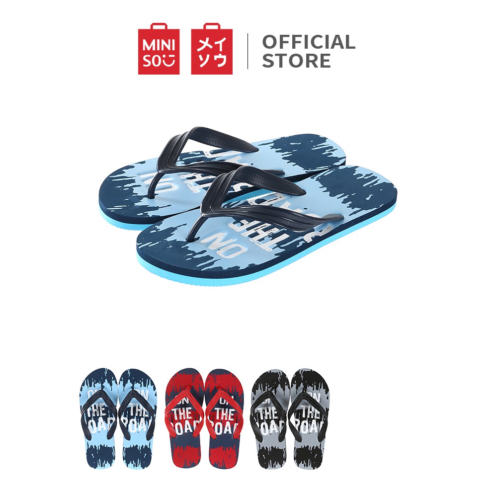  Miniso  Official Men s Graffiti Flip Flops M 41 42 Sandal  