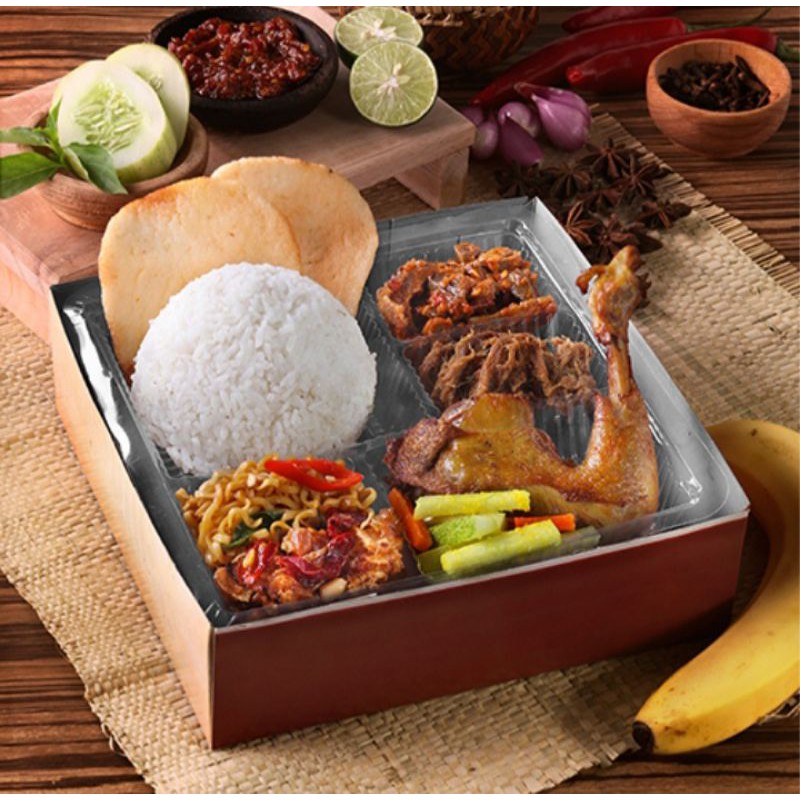 

Catering Box Kraft / Nasi Kotak / Box Kue 1 Pack isi 20 Pcs