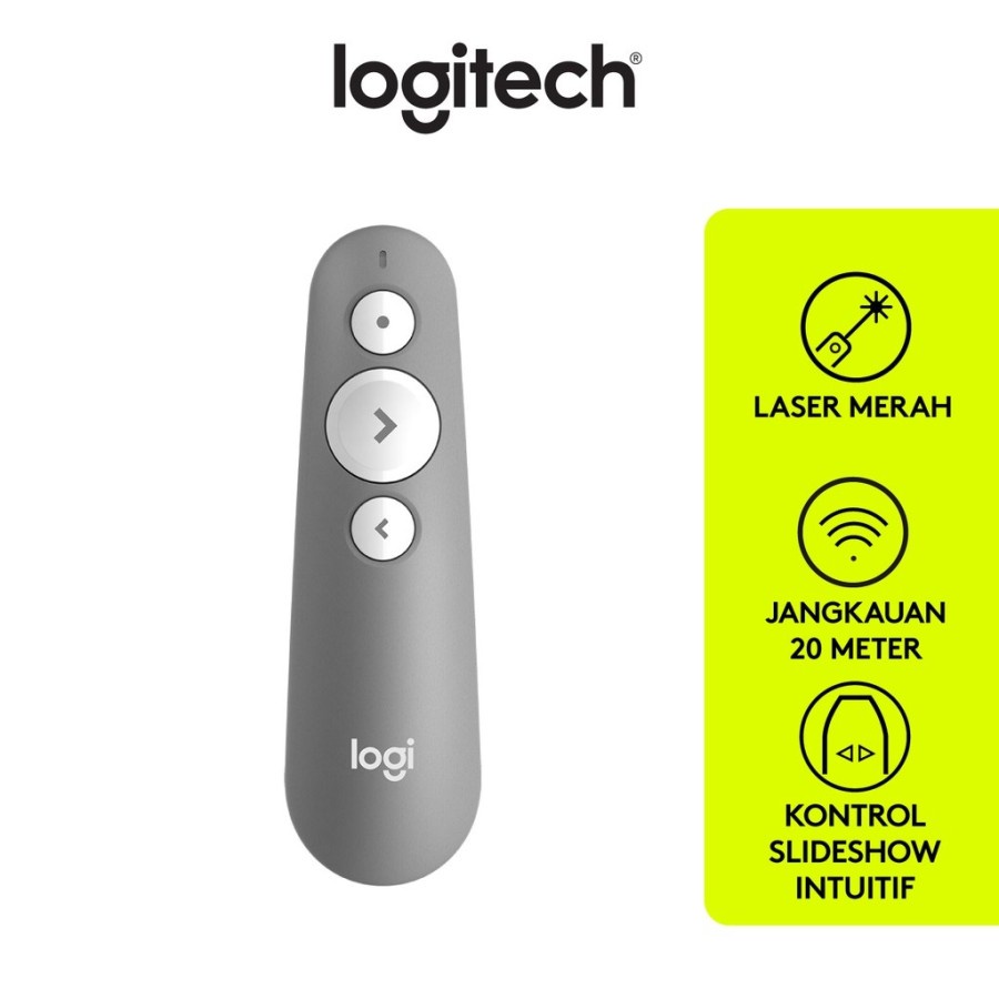 Logitech R500s / R-500s Remote Presenter Wireless Laser Merah