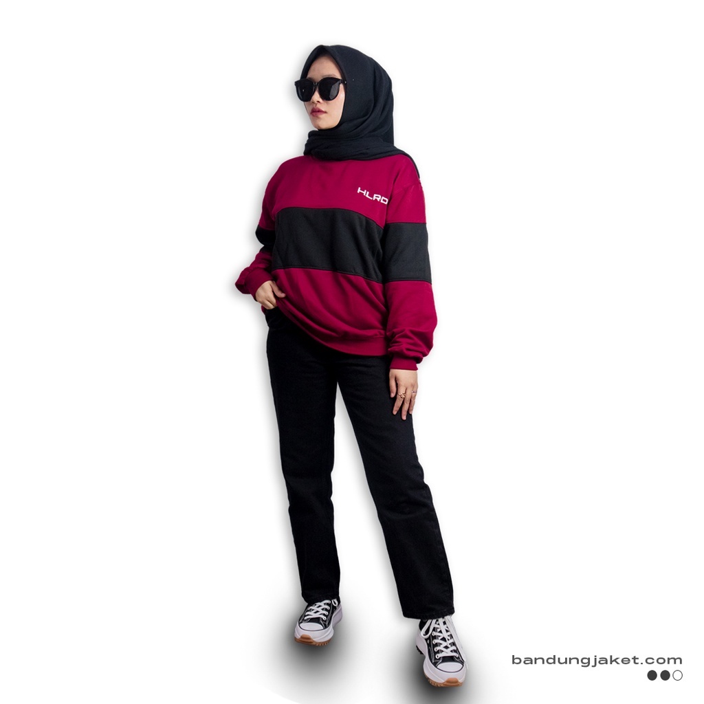 Holyrider Sweatshirt Stripe Thara Maroon II  Sweatshirt Stripe Fashionable