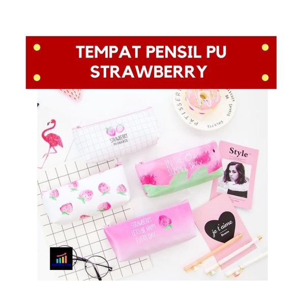 

Dijual Tempat Pensil - STRAWBERRY - STationery - Alat Tulis - Office - Kado Murah