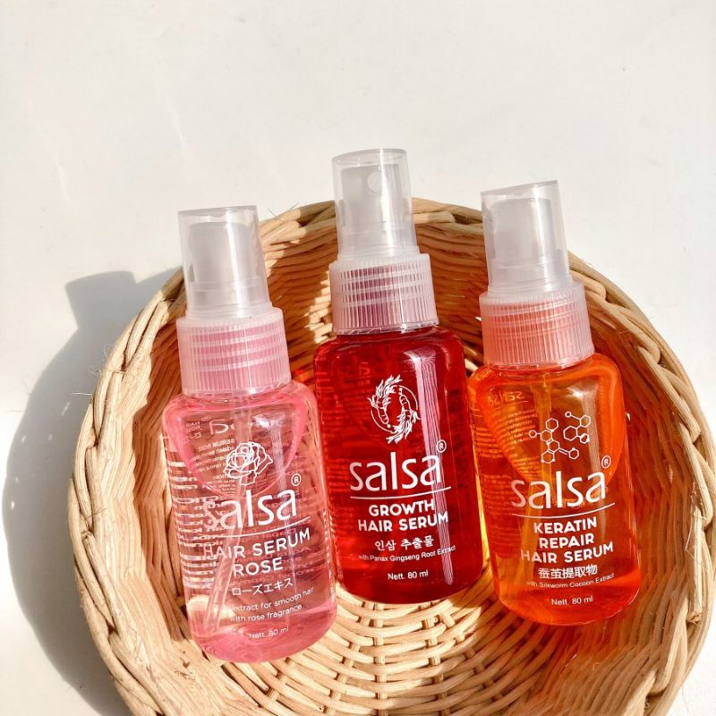 [READY STOCK] SALSA HAIR SERUM 80ML KERATIN | ROSE | GROWTH GINSENG