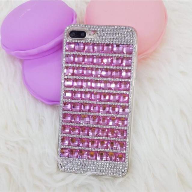 HOT SALE Bling Case Premium Bling Case Pink Studed Case Oppo F11pro Metalik Pink Samsung A71