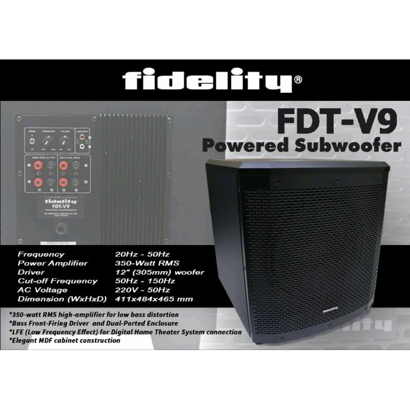 Subwoofer 12" Fidelity V9