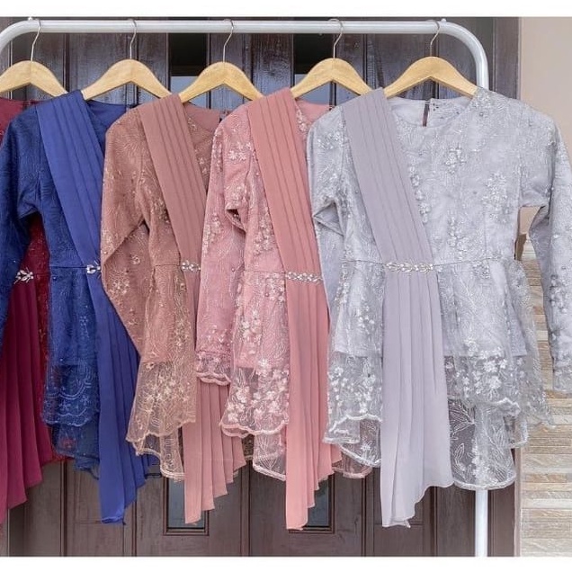 ATASAN KEBAYA TUNIK / TUNIK TULLE / KEBAYA MODERN AURORA SELENDANG-ATASAN MOCCA