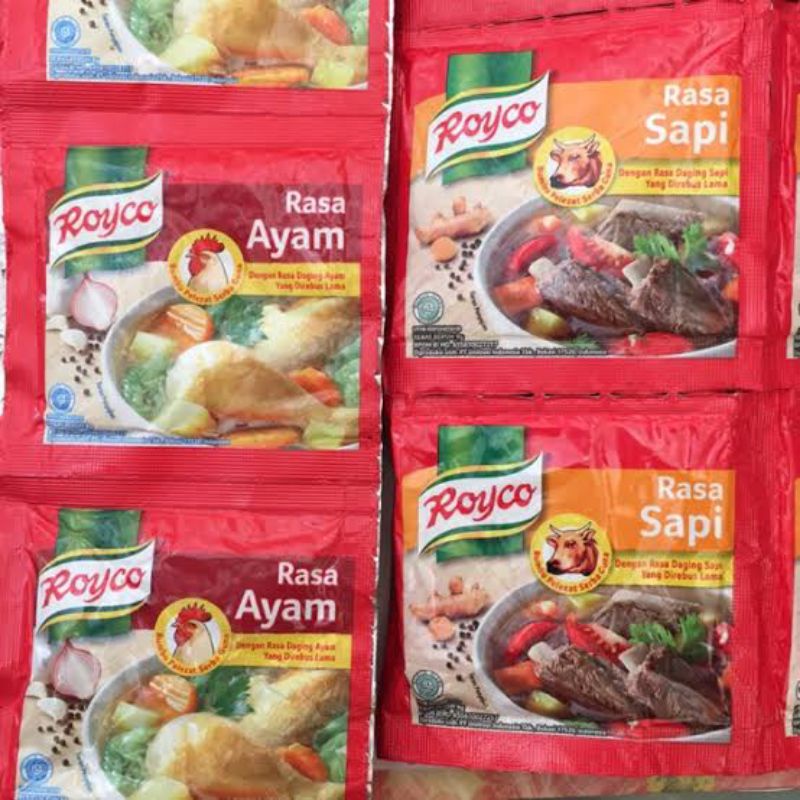 

Royco Ayam/Sapi 8G @12 per Renteng