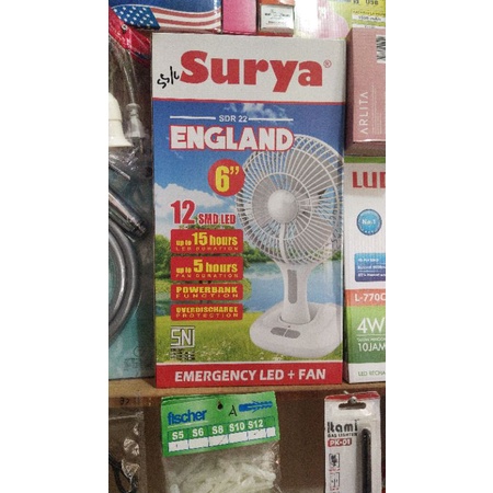 Kipas  emergency England @aoki Premium LED lampu Fan