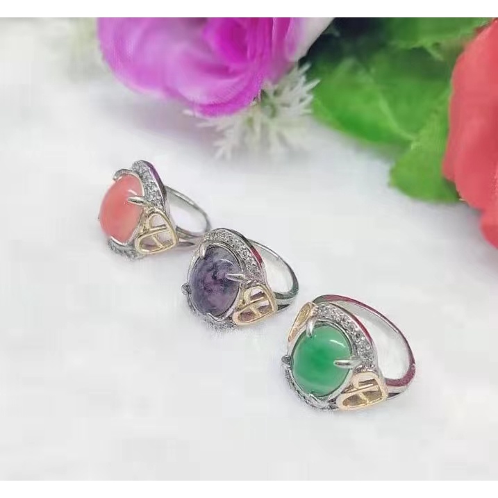 Cincin xuping permata warna warni perhiasan a-h