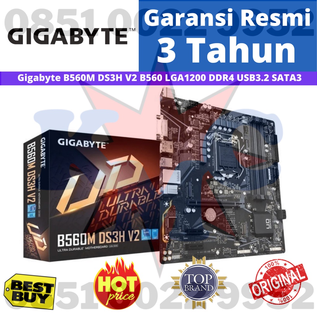 Motherboard Gigabyte B560M DS3H V2 B560 LGA 1200 DDR4 USB3.2 SATA3