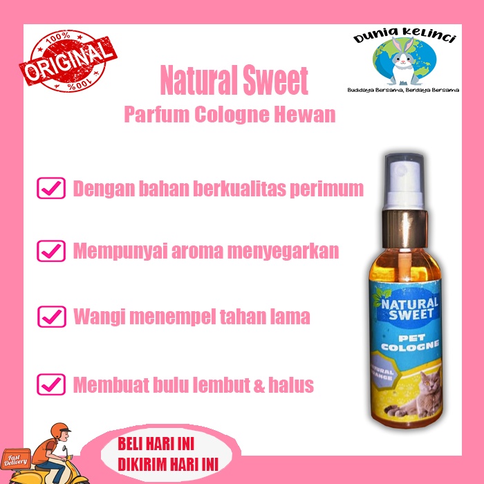 Parfum Kucing Kelinci Natural Sweet 60 ML Pet Cologne