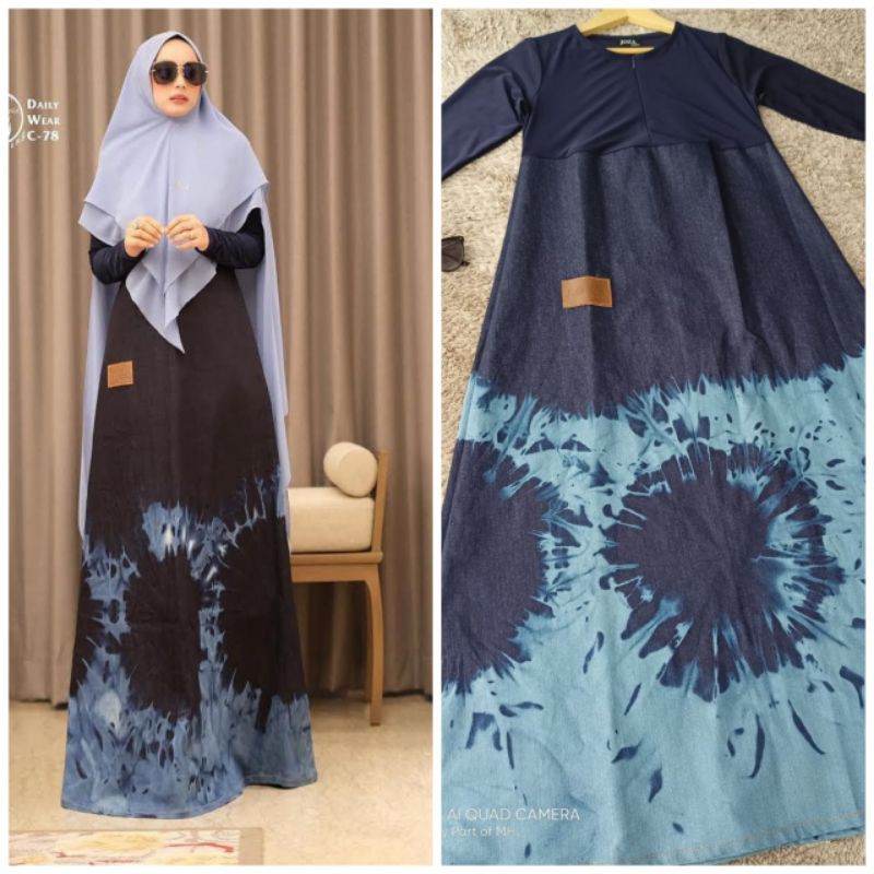 Joza denim tie dye navy