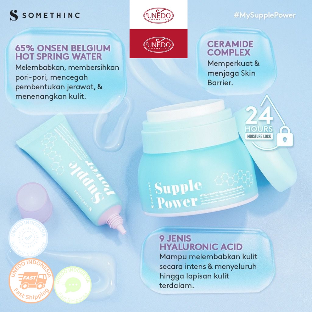 SOMETHINC Suple Power Hyaluronic9+Onsen Moisture Bomb Gel Krim Untuk Kulit Sesitif