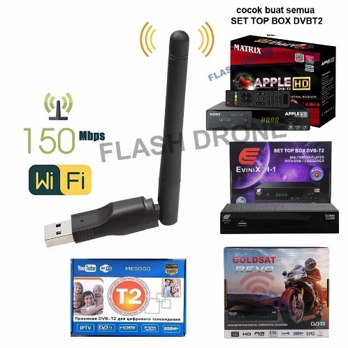 DONGLE WIFI MT7601 For SET TOP BOX MATRIX EVINIX NEX PARABOLA BROMO dll
