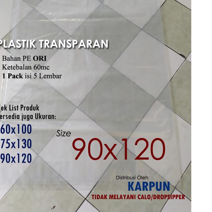 ➣ Kantong Plastik Bening Transparan Besar 90x120 ✧