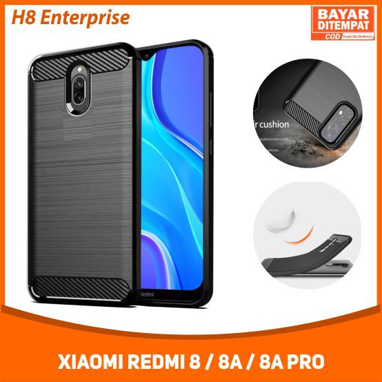 Casing Soft Case for Xiaomi Redmi 8 / 8A / 8A Pro Ipaky Carbon Fiber Matte Softcase - Hitam