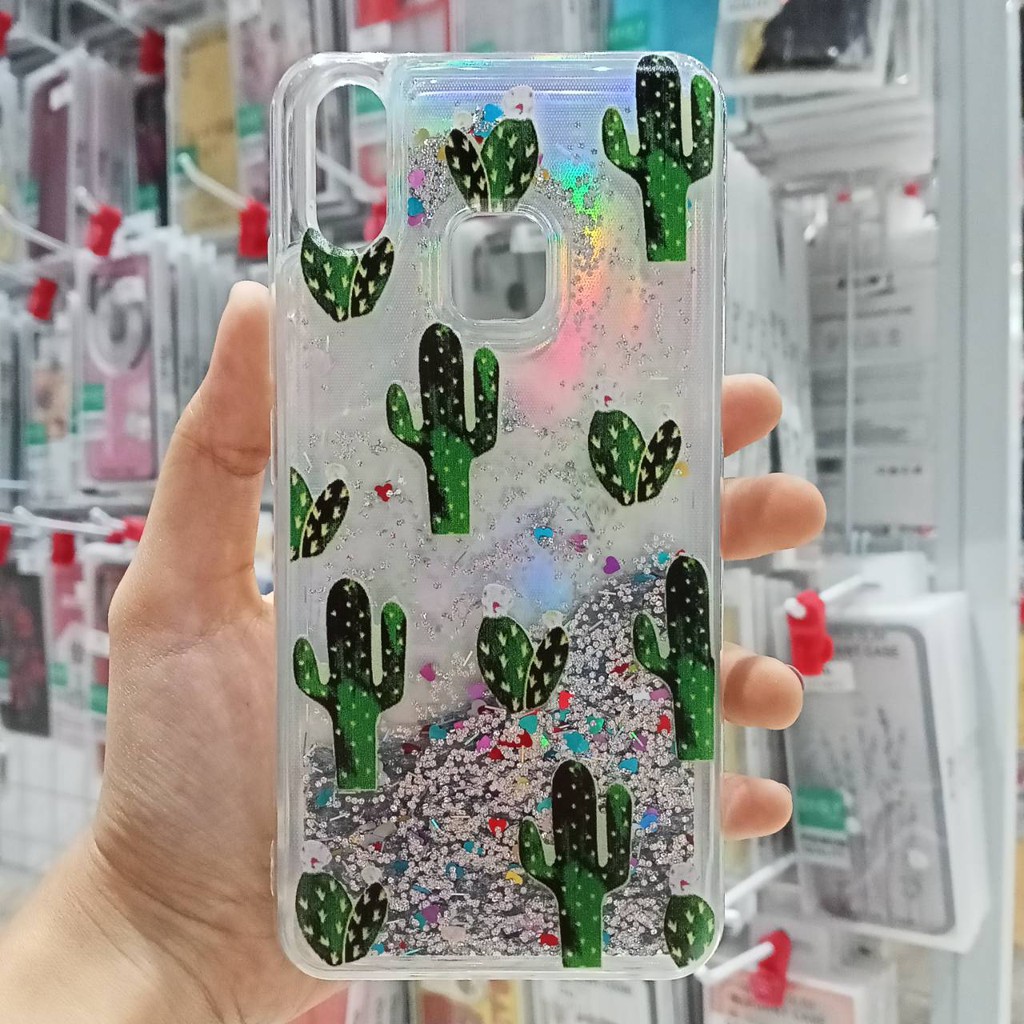 Case VIVO Y12 Y15 Y17 Y91 Y95 Y21 Y22 Glitter Dynamic Liquid Quicksand Case Motif cewe heart bts