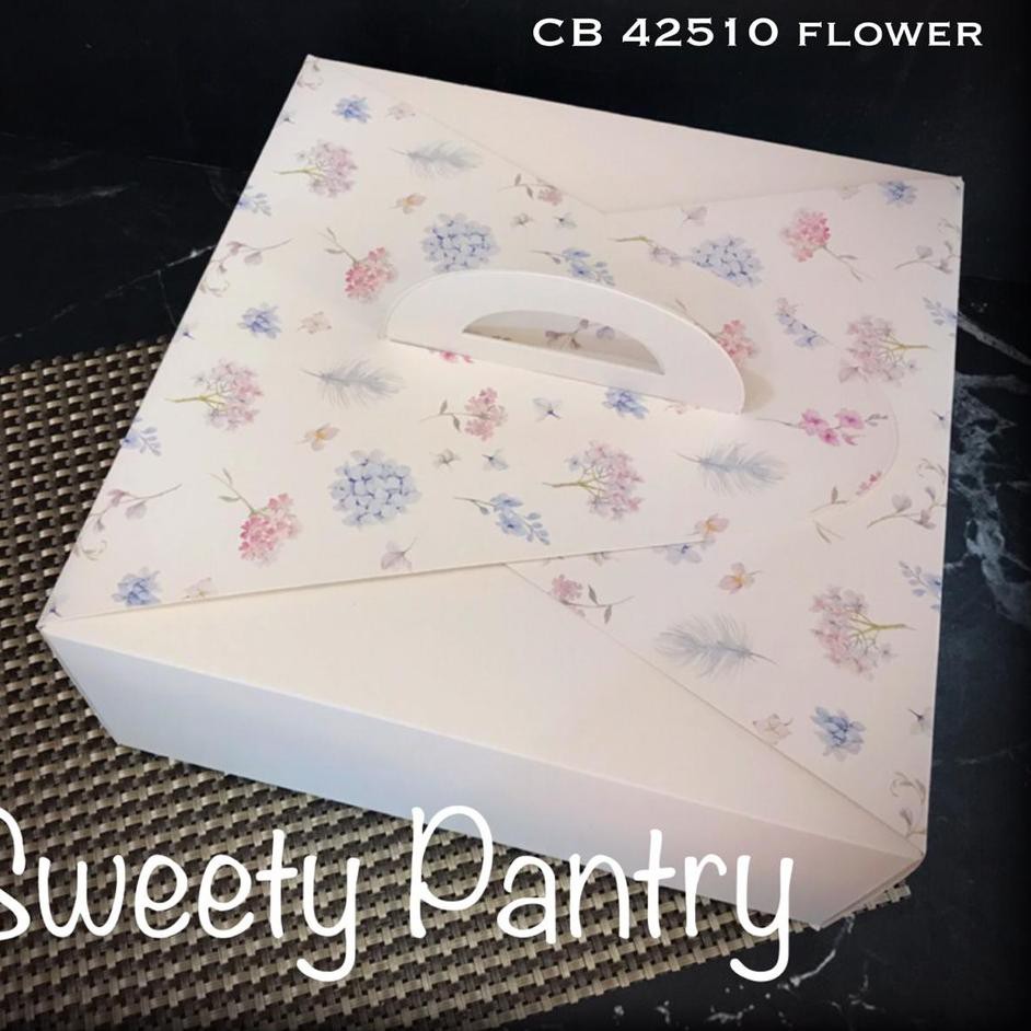 

42510 F - box kue / dus kue / packaging kue ukuran 25x25x10cm Flower
