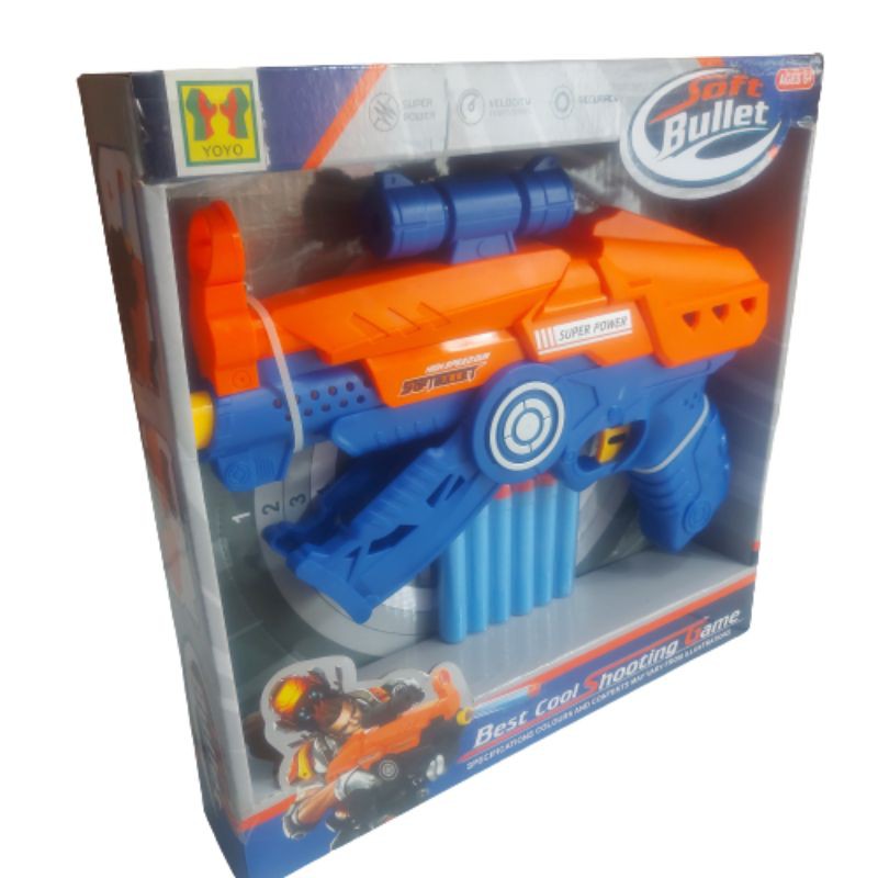 Mainan Pistol Busa GUN Super Bluster / NERFF