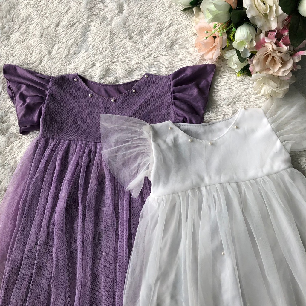 Dress anak perempuan model baru/dress tutu mutiara termurah