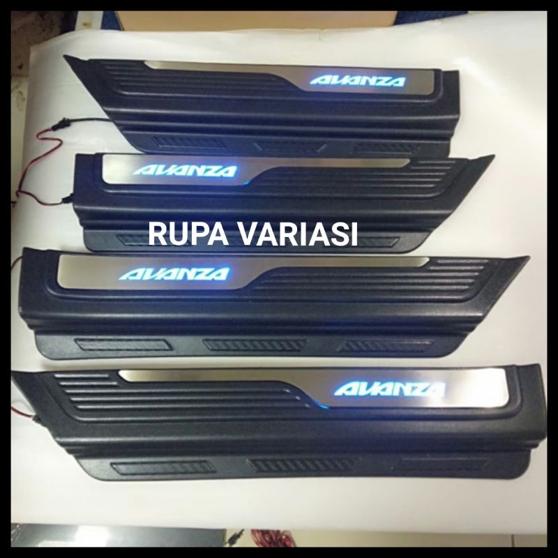 silplate sill plate SAMPING PINTU Toyota all new grand avanza 2012 sampai 2018 LAMPU 2013 2014 2015 2016 2017 led biru