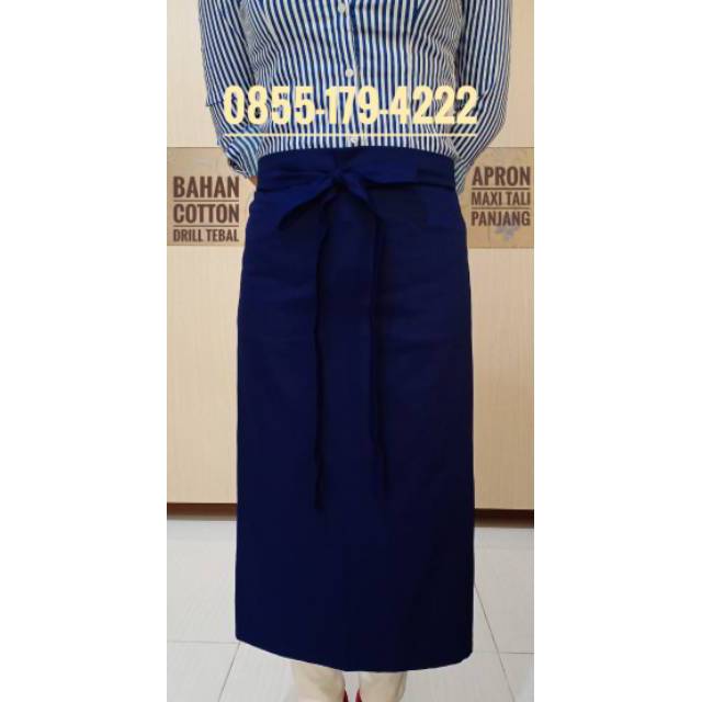 Celemek Apron Cotton Half Maxi Hitam Harga Murah Mutu Prima