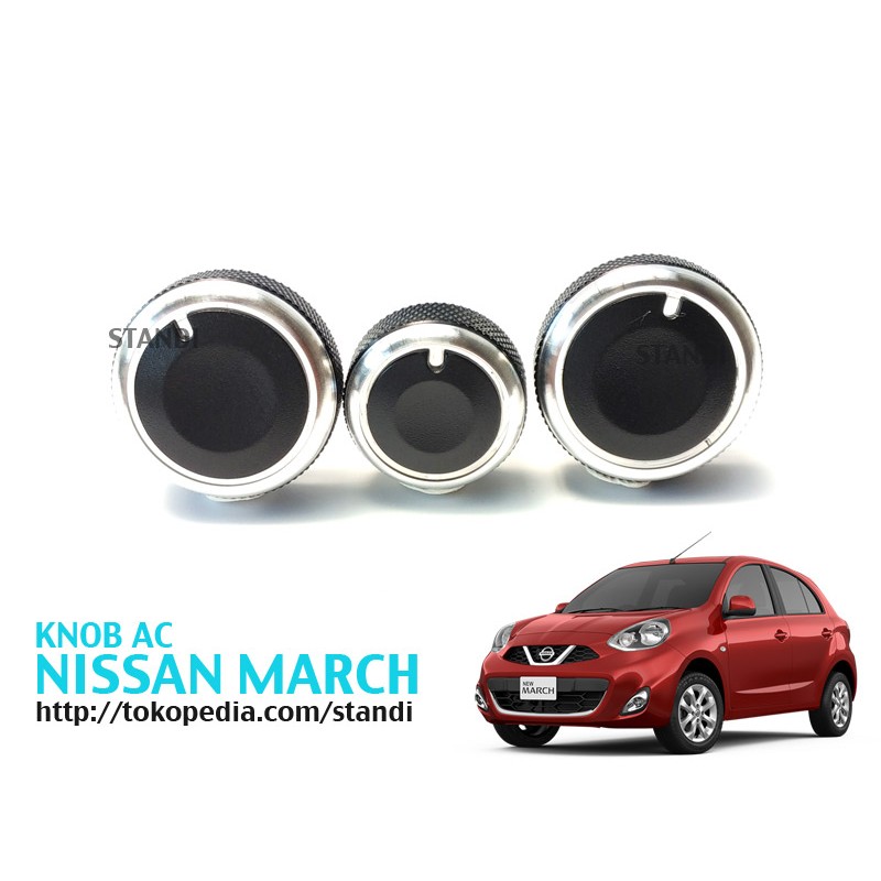 Knob AC Elegant Bundar Nissan March Hitam