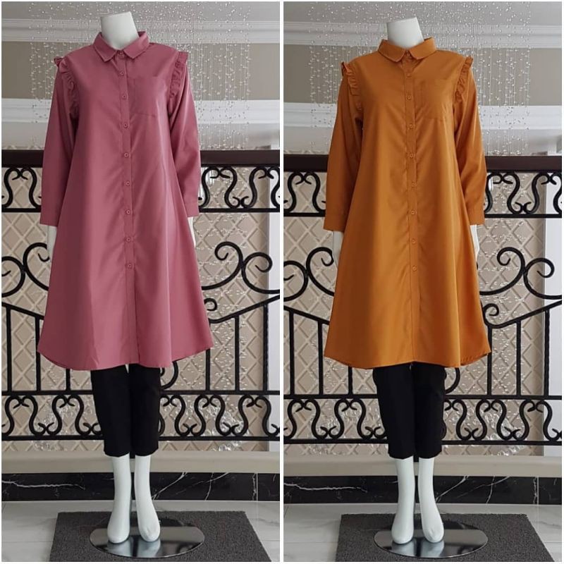 Adiba Tunik Katun Toyobo Premium- Atasan wanita tunik-Tunik hijab