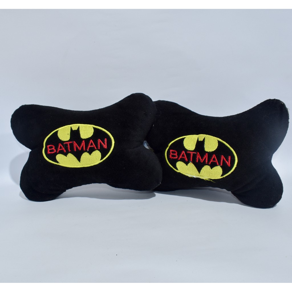 Bantal Mobil 3in1 BATMAN Carset Headrest Pillow Sandaran Kepala Leher 3 in 1 Bat Man Kelelawar