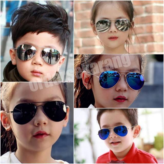 Kacamata sunglasses Aviator aksesoris fashion UNISEX anak laki dan perempuan